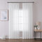 Joydeco 2er Set H225 x B140 cm Weiß Vorhänge für Schienensystem Transparent Vorhang Lang Gardinen mit Kräuselband Polyester Curtains Schlafzimmer