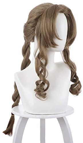 SEIZIS Wig Anime Cosplay Final Fantasy 7 Remake Aerith Gainsborough Cosplay Perücke Cosplay Kostüm Haar