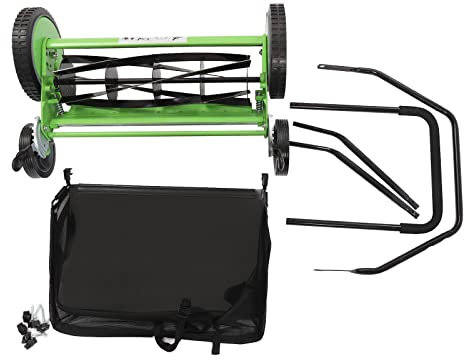 HandrasenmäHer Abnehmbarer Manueller SpindelmäHer Hand Push Mit Fangkorb Schnittbreite HandmäHer GrasmäHer Handhaspel Selbstfahrend SpindelrasenmäHer HandmäH Handschiebe RasenmäHer Vier RäDern 20Zoll