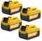 BECDXPal 4 Pack 6.5Ah DCB206 Battery Replacement for Dewalt 20V Max Battery Compatible with Dewalt 20V Battery DCB203 DCB204 for Dewalt 20 Volt Max Series Power Tools
