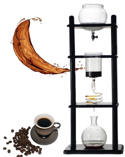 Drip Tower - Cafetera de goteo con soporte, velocidad ajustable, recipiente de 1000 ml, para oficinas comerciales, capacidad de 5-8 tazas