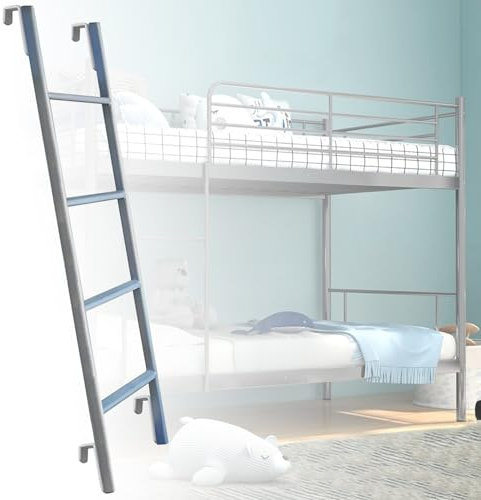 Metal Twin Over Full Bunk Bed Ladder Universal Replacement Ladder, 4/5 Step RV Bunk Ladder Portable Hook-on Bed Ladder for Home Loft Dorm Camper))