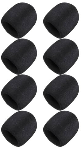 8 Pack Foam Mic Cover, Microphone Foam Cover, Thick Handheld Microphone Windscreen, Blocks Out Plosives Microphone Pop Foam Mic Filter for Wireless Microphones KTV Stage Device Performance