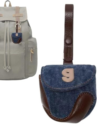 Earphone Holder Bag, kompakte Reise-Earbud Case, 16 cm, tragbare Lederaufbewahrungstasche, schützende Kopfhörer-Tasche für Schule, Arbeit, Zuhause, Business, Shopping