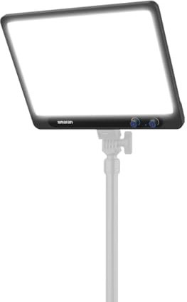 amaran Verge Bi-Color Key Light for Desktop, 2700K-6500K Soft Edge-Lit LED Panel, CRI 96, Front Knob Control & USB-C Power, for Streaming, Video Calls & Content Creation – Charcoal