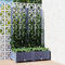 HOMTAKIE Jardinière avec Treillis Bleu Gris 80x40x121,5 cm PP