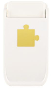 Vaessen Creative 21475-011 Motivstanzer Puzzlestück Heavy Duty von Ø 2,5 cm-Stanzer und Scrapbookzubehör für Schwere Papierarten und Karten Basteln, Scrapbooking und Journaling, Weiß, ø2,5cm