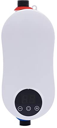 HOARLICN Durchlauferhitzer 220V, 5500W Elektrische Durchlauferhitzer Schnelle Heizung Intelligenter Thermostat mit Dreiwegeanschluss Wandmontage für Küche, Bad, Restaurants