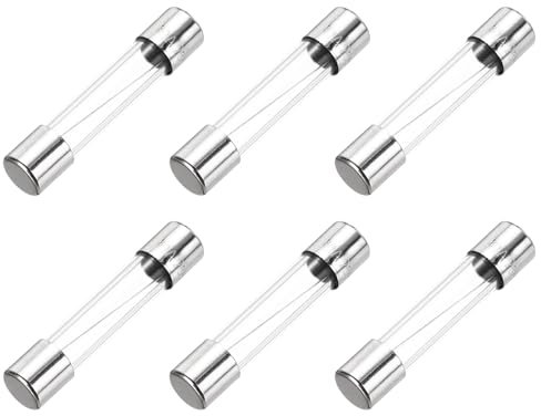 sourcing map Glassicherung, 10 A, 250 V, 6 x 30 mm, Zeitverzögerung, UL-gelistet, träge Sicherung für Haushaltsgeräte, 6 Stück