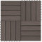 HOMTAKIE - Azulejo para terraza (11 unidades, 30 x 30 cm, 1 m²), color marrón