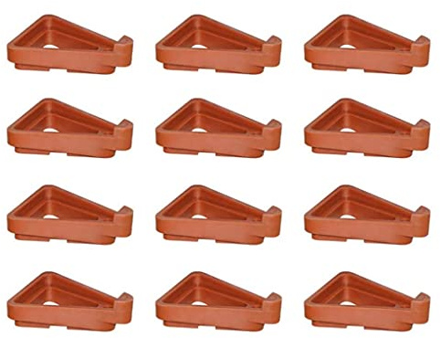 12 x unsichtbare Abstandshalter für Gartenpflanzen, Blumentöpfe, Zehenheber für Dreieck, Bonsai, Metall, Faltklammern, Papierklammern, Federklammern, Binder-Clips