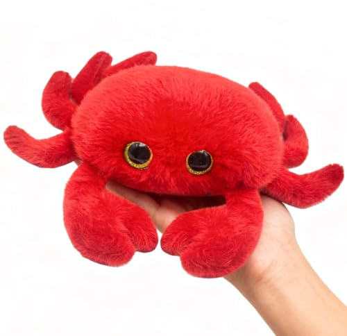 Gisqis Klein Baby Krabbe Kuscheltier Niedliches Krabbe Plüschtier 26CM, Rot | Süß kuscheltier krabbe, realistic & weich, kuschelweiches für kinder geburtstage und besondere anlässe, inneneinrichtung