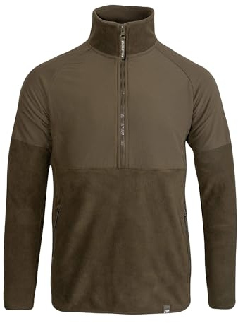 JACK PYKE Bleasdale Half Zip Fleece Top – Lightweight Outdoor Soft Fleece Jacket for Mens with Zipped Pocket and Contrast Panels – Ideal Warm Mid Layer for Hiking, Camping