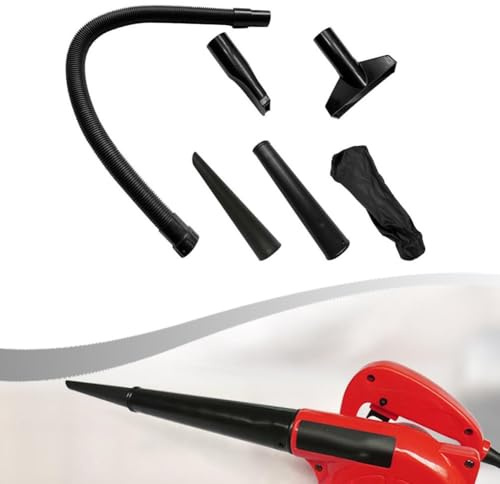 For Yard Cleaning Blower Hose Kit with Bag, Interface Nozzles, and Adjustable Hose Length for Car, Carpet, Air Vent, and for MINI Blind Removal