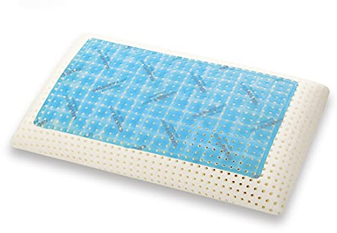 Marcapiuma Memory Gel Seifenforme Frische Visco Kopfkissen h. 12 cm, Doubleface Frische Gel Memory Nackenstützkissen, abziehbarer Bezug Made in Italy