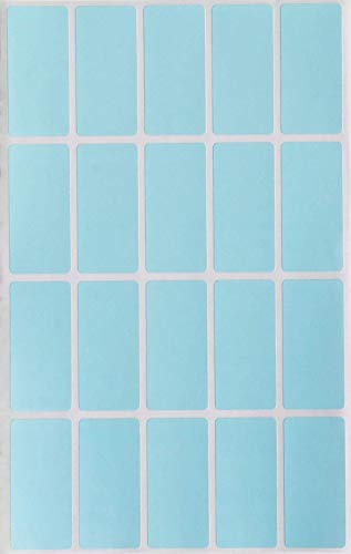 Royal Green Light Blue Colored File Stickers 4cm x 1.9cm - Color Code Labels Rectangular (40mm x 19m) - 300 Pack