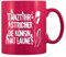 Pinke Kaffeetasse aus Glas 300ml große Tasse bedruckt KÖNIGIN hat Laune beidseitiger Druck