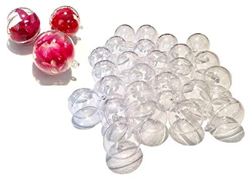 25 Stück Acryl-Kugeln 4 cm Bastel-Kugeln Acrylkugel transparent teilbar durchsichtig Kunstoff-Kugel Acryl Acrylic ball von CRYSTAL KING
