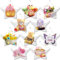 10 Stück transparente Kunststoff-gefüllte Sternkugel-Ornamente für Weihnachten, Geburtstag, Hochzeit, Party, Dekorationen (80 mm) (Stern)