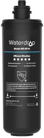 Waterdrop WD-RF10 Filtro per l'acqua, NSF/ANSI 42 Certificato, 30.000 Litri, Sostituzione per il Sistema di Filtrazione dell'acqua Sotto il Lavandino Waterdrop