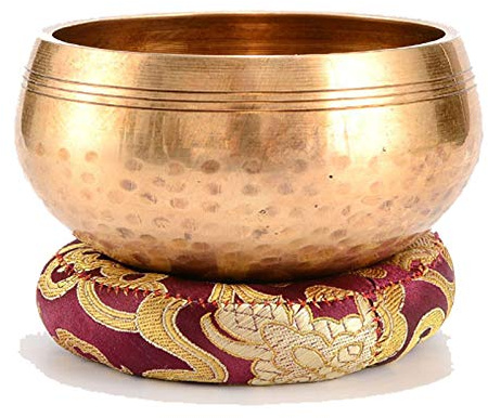 Tibetisches Klangschalen Set Aus Nepal Große Original Tibetische Klangschale Singing Bowl Aus Set Zur Yoga Meditation, Entspannung Und Achtsamkeit Das Ideale Geschenkset,A1