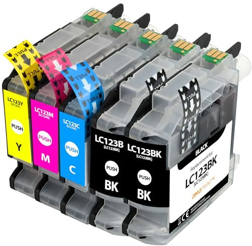 Amaprint 5 XL Patronen kompatibel mit Brother LC123 passend für DCP-J132w DCP-J150 DCP-J152w DCP-J152wr DCP-J172w DCP-J4110dw DCP-J4110w DCP-J552dw DCP-J752dw MFC-J245 MFC-J 470 und weitere