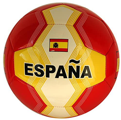 Balón de Fútbol España con Bandera Española Talla 5 Color Amarillo/Rojo