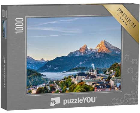 puzzleYOU: Puzzle 1000 Teile „Berchtesgaden und der Watzmann in den bayerischen Alpen“ – aus der Puzzle-Kollektion Deutsche Alpen