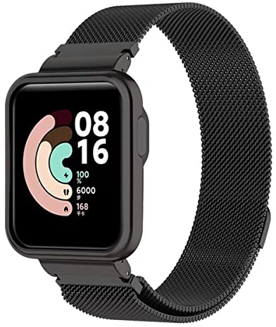 Mi-Case Ersatz für Xiaomi Mi Watch Lite/Redmi Watch Armband, Edelstahl Uhrenarmband Mesh Metall Armband Business Sports Ersatzband