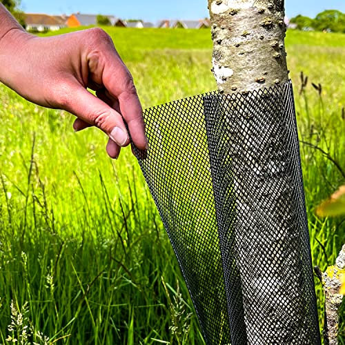 Woodside Mesh Tree & Sapling Guard Protectors Weatherproof Tree Trunk Shelter Cover Pack of 5 - MEDIUM