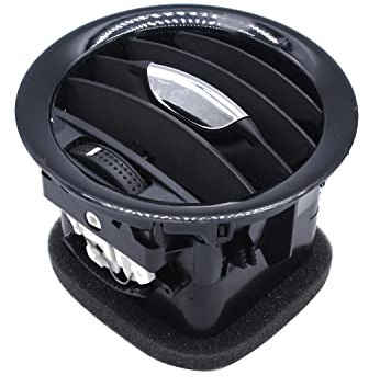 SHLPDFM - 1 calentador interior para rejilla de ventilación de aire, color negro brillante con empuñadura cromada 13417363, comparable con Opel Adam Corsa D