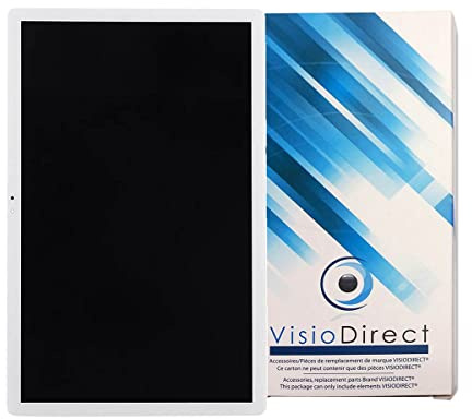 Visiodirect Ecran Complet Compatible avec Samsung Galaxy Tab A7 10.4 (2020) SM-T500 / SM-T505 Blanc vitre Tactile + écran LCD