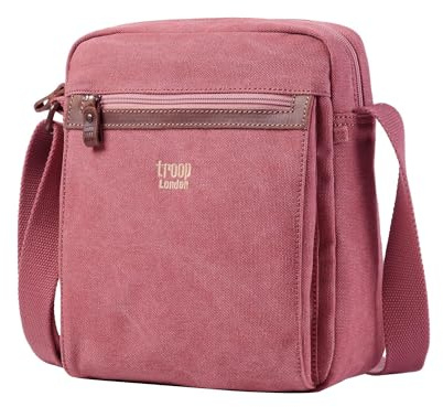 TRP0218 Troop London Klassische Umhängetasche aus Segeltuch, rose, S