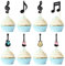 Gyufise 24Pcs Music Notes Cupcake Toppers Guitar Rock Cupcake Picks Rock Cake Decorations for Kids Birthday Musician Party Baby Shower Party Favor