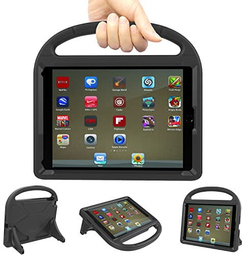 TrendGate Case for iPad 9.7 Inch 2018/2017 6th/5th Generation - Lightweight Shockproof Kids Cover With Handle and Kickstand for Air/Air 2/Pro 9.7 Inch Tablet - Black