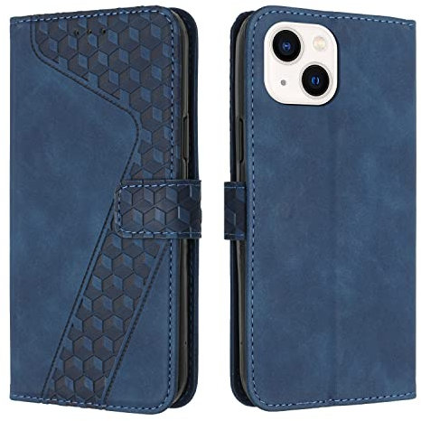 OKZone Compatible With iPhone 13 Mini Case, Wallet Case PU Premium Leather with Card holder Slots Magnetic Shockproof Protect Flip Cover Phone Cases Cover for iPhone 13 Mini (5.4 Inch) (Blue)