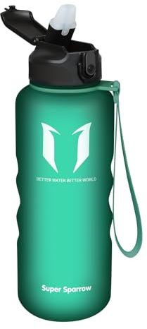 Super Sparrow Borraccia Sportiva & Bottiglia Bambini Senza Perdite - Borraccia Sportiva con Cannuccia - 1.5L Bottiglia Acqua Riutilizzabile di Grande Capacità - Senza BPA