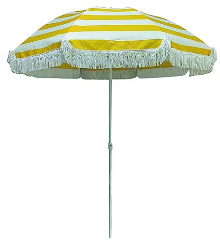 Outsunny Sombrilla Parasol 1.8m, Jardin Terraza Poliester Parasol, Sombrilla De Poste De Madera For Patio Moderno Al Aire Libre Junto Al Mar, Adecuada For Jardín, Piscina, Cafetería