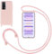 GoodcAcy Funda con Cuerda para Xiaomi Poco F5 Pro 5G/K60/K60 Pro,Carcasa Silicona Líquida Correa Colgante Ajustable Collar Correa de Cuello Cadena Cordón Case para Xiaomi Poco F5 Pro 5G/K60,Rosa