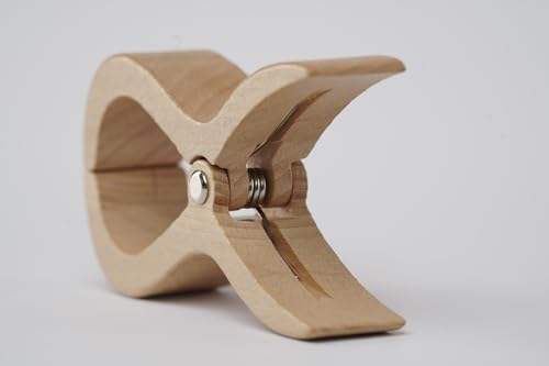 Accessories Grandes pinces spéciales en bois pour serviette de plage, pinces à linge, chaise longue de plage, yacht, poussette, accessoires, cadeau (4, grand)