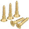sourcing map Laiton Bois Vis, 25pcs M4 x 16mm Fente Entraînement Plat Tête Auto Taraudage Vis Tête Fraisée pour Travail Bois Meubles