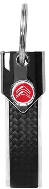 Citroen Porte-clés blanc officiel, carbone, logo rouge, Blanc, Taglia unica