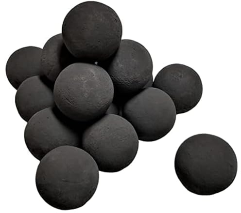 Knadgbft Boules de feu en céramique pour foyer intérieur et extérieur (lot de 38,1 à 7,6 cm de diamètre)
