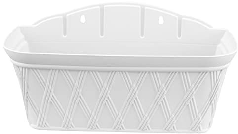 OFFSCH Pots De Fleurs Suspendus Panier Mural en Plastique Blanc pour Chambres De Garçons Et De Filles Salons
