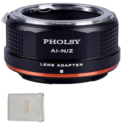 PHOLSY Enfoque Manual FTZ Adaptador de Objetivo Compatible con Objetivos Nikon F y Cuerpo de Cámara Nikon Z, Nikon F a Z