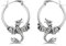 Qings Drachen Ohrringe Damen 925 Sterling Silber Dragon Creolen Tiere Baumeln Tropfen Ohrringe für Herren Mädchen