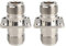 Futheda 2PCS N Female to N Female Connector 4 Hole Flange Panel Mount Coaxial Adapter Compatible with Ham Radio Router WiFi Antenna Signal Booster Antenna Extension Cable Wireless LAN Device Broadcast