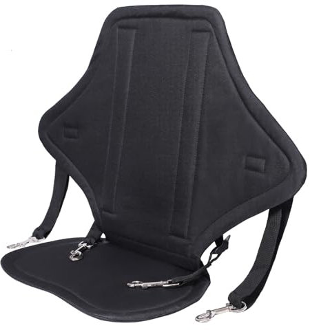 Pastoralist Kayak Seats with Back Support, Heavy Duty Nylon Kayak Seat Cushion with Snap Hooks & Storage Bag, Detachable Paddle Board Seat for Kayak Accessories