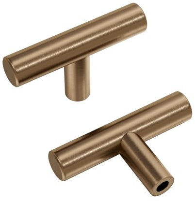 goldenwarm 10 Pack Champagne Bronze Drawer Knobs Kitchen Cabinet Knobs Champagne Bronze Cupboard Door Knobs Wardrobe Knobs Kitchen Door Knobs