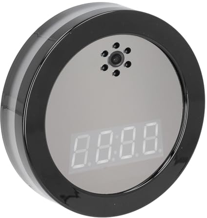 Annadue Mini Sveglia con Telecamera, WiFi 1080P Orologio da Parete per Telecamera di Sicurezza, Rilevamento del Movimento, Visione Notturna, Registrazione in Loop, Angolo di 130 Gradi